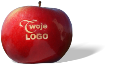 jabłko z napisem